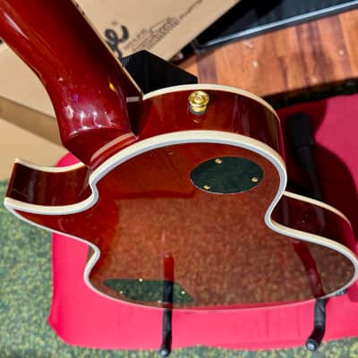 Vintage Guitars V100 30 ANNIVERSARY GREEN BURST W/ Bag image 11