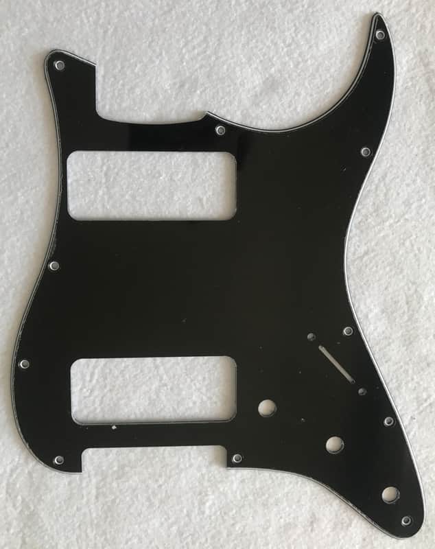 For Fender Stratocaster Strat P90 2 Pickup Guitar Pickguard, 3 Ply Black image 1