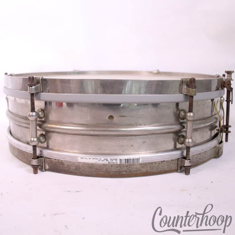 *Ludwig 2-Piece Brass 14x4"Snare Drum Vintage 20s NOB Dancel Model Universal USA image 1