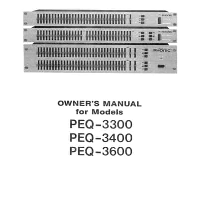 Phonic PEQ3400 Dual 15-Band 2/3 Octave Graphic Equaliser Early 2000s - Black image 7