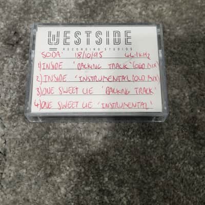 Soda – Britpop Band Collectible AMPEX DAT “Backing Tracks 3” – Excellent w/ Original Master Label & Studio Notes image 1