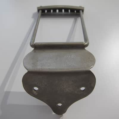Gibson Epiphone National & Others Acoustic Archtop Guitar Tailpiece Authentic Vintage Part Made in Germany Circa-1940s-1960s-Nickel Silver image 6