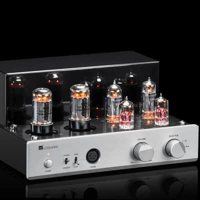 Muzishare X3T Tube Amplifier, Class A Single Ended,Bluetooth Input,Balanced or 6.35mm TRS Headphone Output,Tubes EL84x2, AC115 and AC230 Switchable image 1