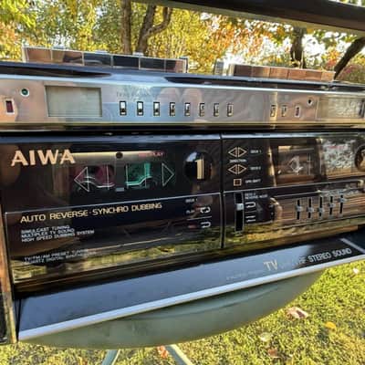 AIWA CS-W90 👉MINT Rare Vintage Cassette Deck Boombox Japan Warranty 1980s image 6