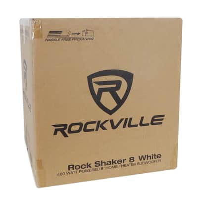 Rockville Rock Shaker 8" Inch White 400w Powered Home Theater Subwoofer Sub image 14