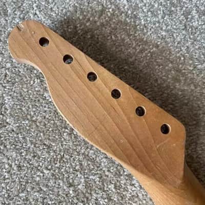 Roasted Maple Wood Telecaster Tele Style Guitar Neck, 21 Frets Fingerboard image 7