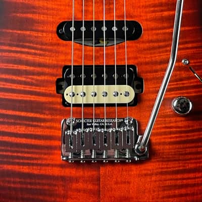 Schecter Sunset Custom-II HSS Electric Guitar - Tiger Eye Satin image 8