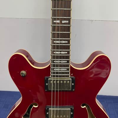 Used Peavey JF-1 Hollowbody Electric Guitar Transparent Red image 6