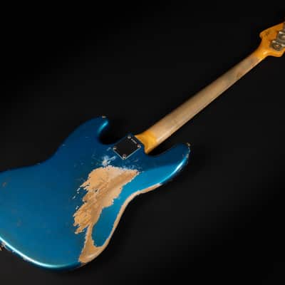 2014 Fender Custom Shop '64 Jazz Bass Heavy Relic - Lake Placid Blue with Matching Headstock | USA 1964 Vintage Reissue 4-String | CoA OHSC image 12