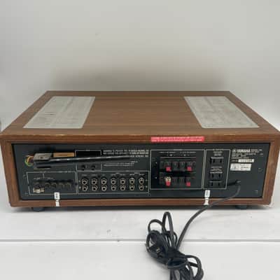 Yamaha CR-820 Natural Sound Stereo Receiver Wood Silver Face *RELAMPED WORKING image 4