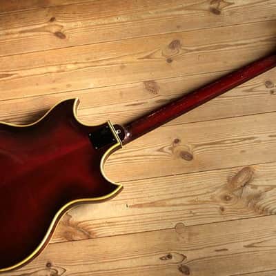 EXTREMELY RARE VINTAGE 60s MIGMA FLORENTINE THINLINE SEMI AKUSTIK BASS GUITAR image 4