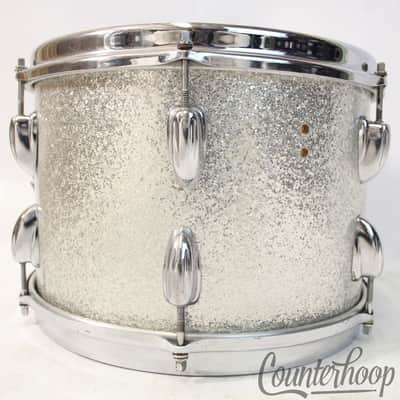 *Slingerland 12x8" Silver Sparkle Tom Drum Vintage 60s Sound King Niles Diamond* image 5
