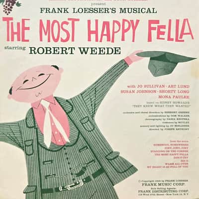 (USED/VINTAGE Sheet Music) Standing on the Corner - The Most Happy Fella - Piano/Vocal image 1