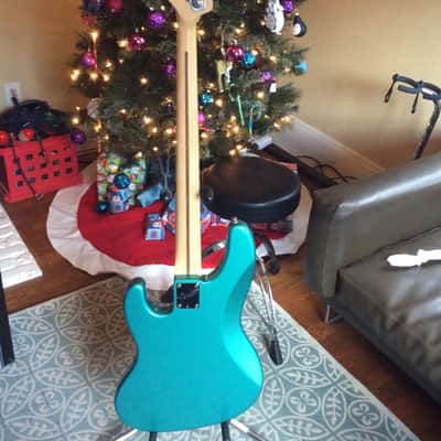 1993 Fender American Standard Longhorn Jazz Bass Metallic Caribbean Mist  With AVRI Hard Case! RARE image 15
