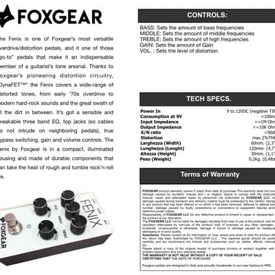 Foxgear Fenix Overdrive/Distortion image 7