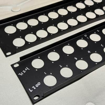 Redco unloaded XLR rackmount panels for patchbay 2010s - black image 3