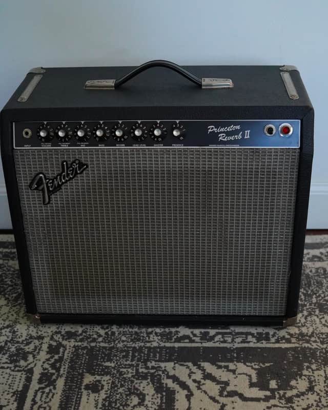 Fender Princeton Reverb II 2-Channel 22-Watt 1x12" Guitar Combo 1981 - 1986 - Black image 1