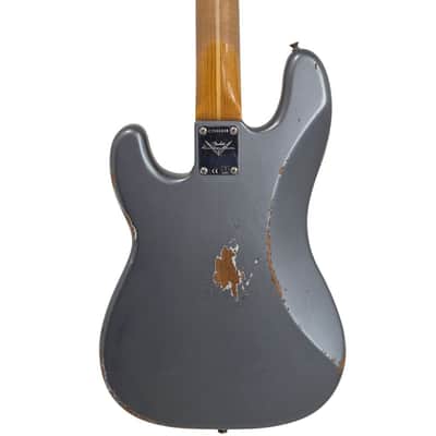 2025 Fender Custom Shop Empire ’58 Precision Bass – Faded Aged Charcoal Frost Metallic (9 lb 6 oz) image 8