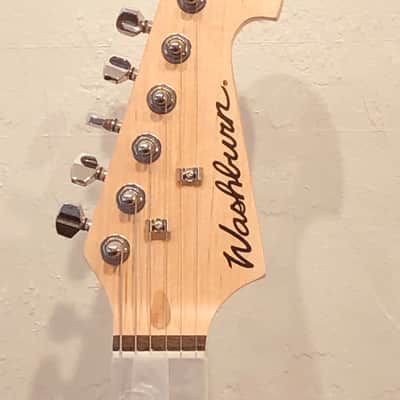 Washburn SFDSB Deluxe Sonamaster Double Cut Solid Body Flame Maple Top Maple Bolt-on Maple Neck 6-String Electric Guitar image 17