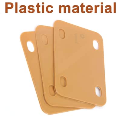 Guitar Neck Shims, Plastic Guitar Neck Plate for Guitar Neck Protection with 3 Taper 0.25°, 0.5° and 1° Guitar Neck Gasket for Bass Electric Guitar Neck Protection and Repair (Khaki) image 3