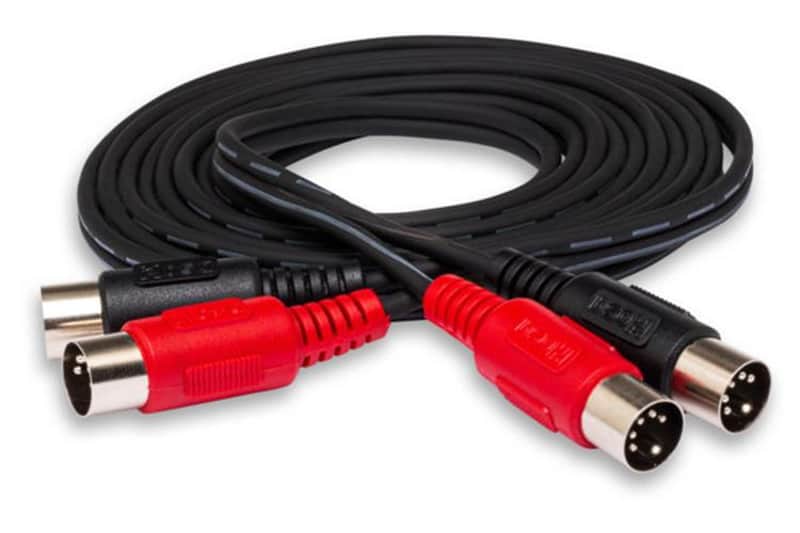 Hosa MID-204 Dual MIDI Cable, Dual 5-pin DIN to Same - 4 m image 1