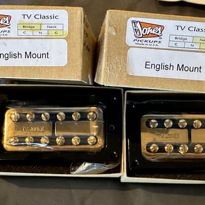 TV Jones TV Classic English Mount Pickup Set in Gold. With pickup rings (#1) image 2