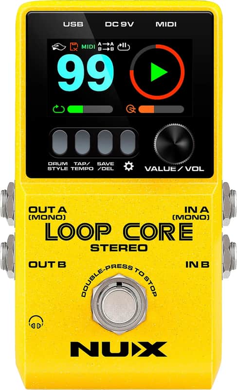 NUX Loop Core Stereo Looper and Drum Machine Effects Pedal image 1