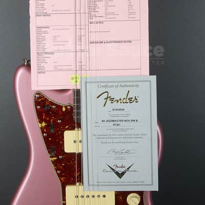 Fender Custom Shop 64 Jazzmaster NOS Rosewood  2024 - Burgundy Mist Metallic (COD 2073UG) image 11