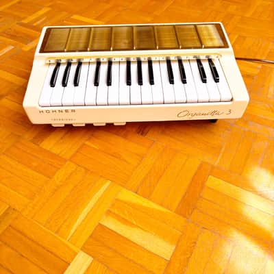Hohner Organetta 3 - Portable Armonio and Organ from 1950s fully working! Ivory and Gold edition! Made in Germany! image 8