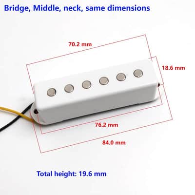 White Guitar Single Coil Jaguar Style Pickups Set image 4