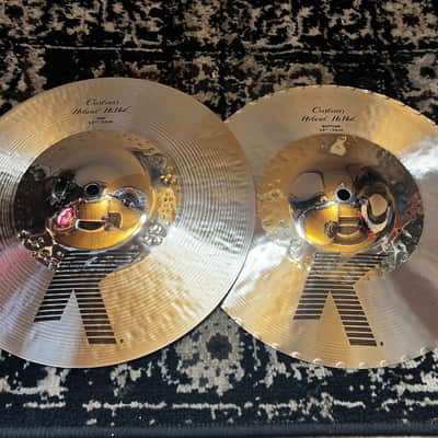 Zildjian 13.25" K Custom Hybrid Hi-Hat Cymbals (Pair) - Traditional / Brilliant image 1