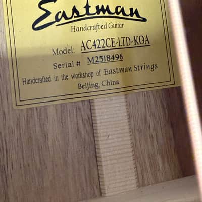 Eastman AC422CE-LTD-KOA Limited Edition Acoustic Electric w/ Hard Case & Free Pro Setup image 20