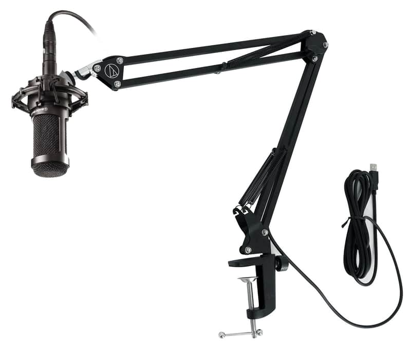 Audio Technica AT2035 Cardioid Condenser Studio Microphone/Mic+Case+Boom Arm image 1