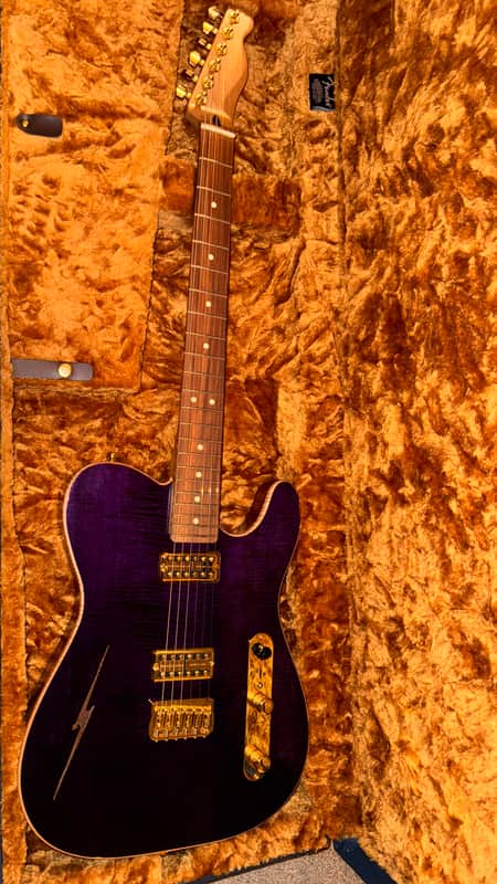 Fender/Holy Grail Custom Cabronita Telecaster 2024 - Deep Purple Flame Top (Nitro) image 1