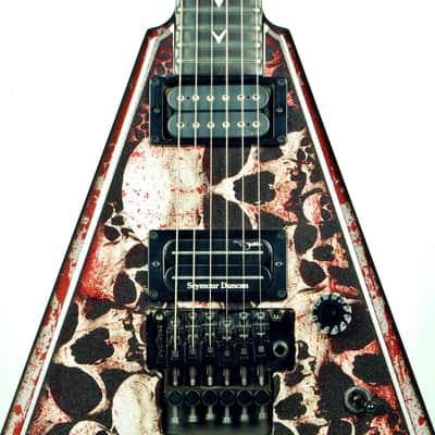 New! Dean USA Limited Edition Dime Razorback V Skulls Floyd Rose Guitar w/ OHSC image 3