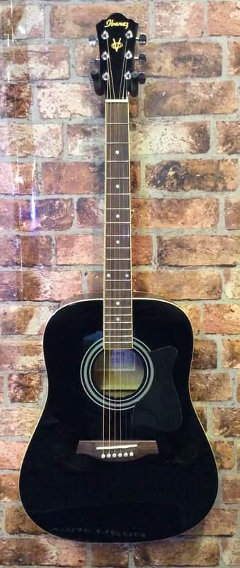 Ibanez V50NJP Black Dreadnought Acoustic Guitar image 1