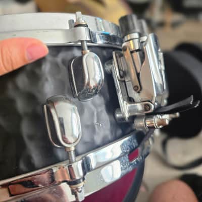 Tama MP125ST 5x12" Mike Portnoy Melody Master Signature Steel Snare Drum 2010s - Hammered Black image 5