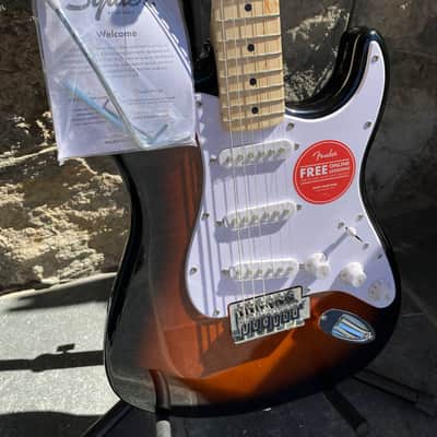 Squier Sonic Stratocaster - 2-Color Sunburst - Maple Neck - Excellent Condition image 15