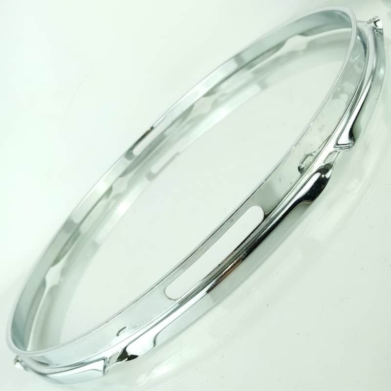 Ludwig 15"1.6mm 8Lug Marching Snare Drum Resonant Rim/Hoop Chrome US Vintage 70s image 1