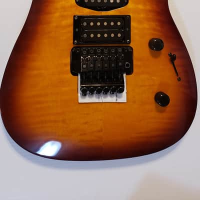 Kramer Striker FR424CM quilted maple loaded body Floyd Rose pickups 2000 sunburst image 5