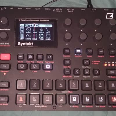 Elektron Syntakt 12 Track Drum Computer & Synthesizer 2022- Present - Black