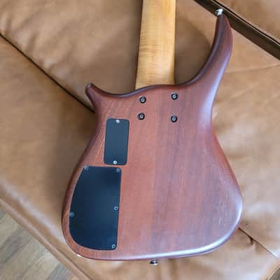 Rare U.S. Masters EP5J 5-String Bass – Natural Walnut Brown – USA Made – Active EQ – Figured Maple Neck – Gold Hardware image 17