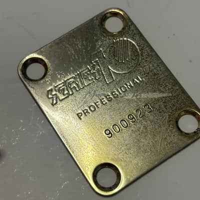 Series 10 Les Paul copy Sunburst Flame maple top Aged gold neck plate w screws Vintage 90s image 5