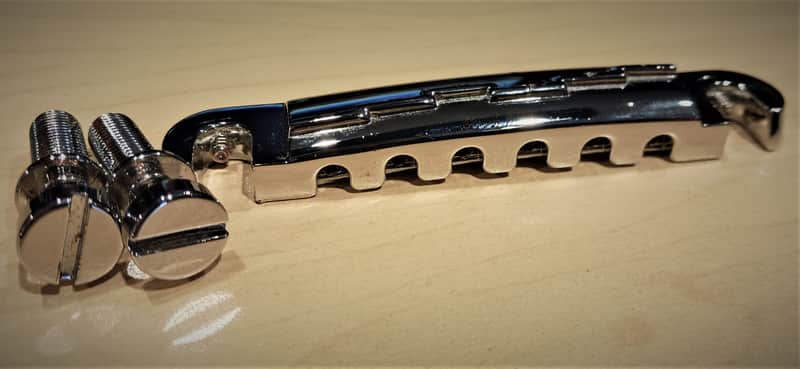 Gibson lightning compensate wraparound tailpiece bridge - Chrome image 1