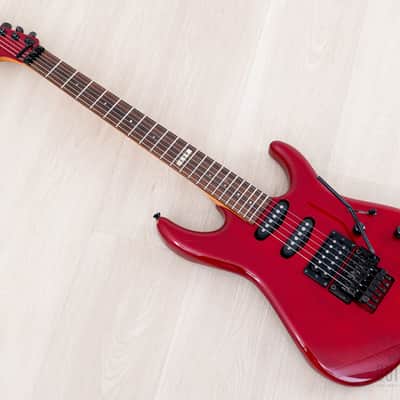 1996 ESP Mirage Superstrat SSH Trans Red w/ Floyd Rose, Hangtags image 12