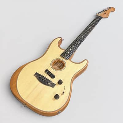 Fender American Acoustasonic Stratocaster USA Acoustic Electric Guitar - Natural image 11