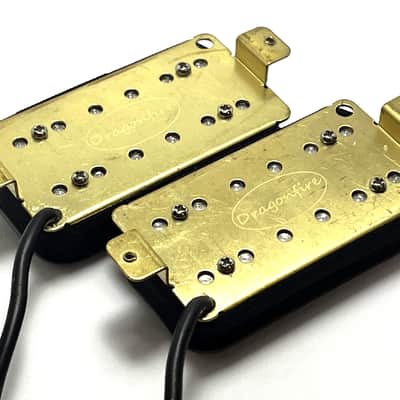 Dragonfire Zebra Screamers Humbucker Set ~ Teal Black Zebra Style #2 ~ Bridge + Neck HH Pickup Set image 4