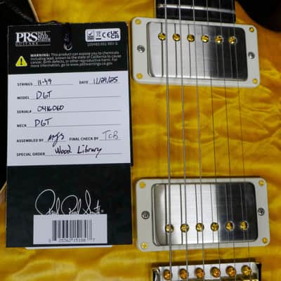 PRS Wood Library DGT Flame Maple - Livingston Lemondrop image 9