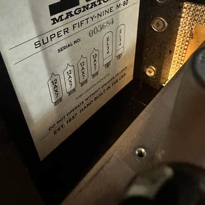 Magnatone Super 59 M80 + Matching Cab (Warehouse Speakers) 2023 - Black image 8