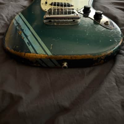 Vintage Fender Mustang Competition Burgundy Matching Headstock 1970 image 9